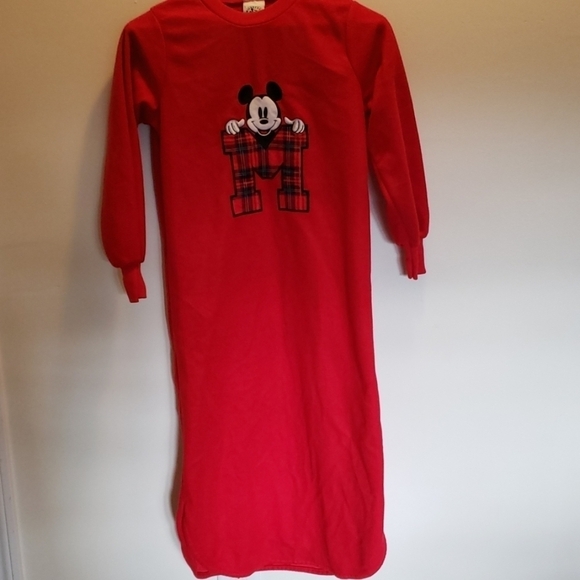 Vintage Girls Fleece Mickey Mouse Nightgown - Picture 1 of 6